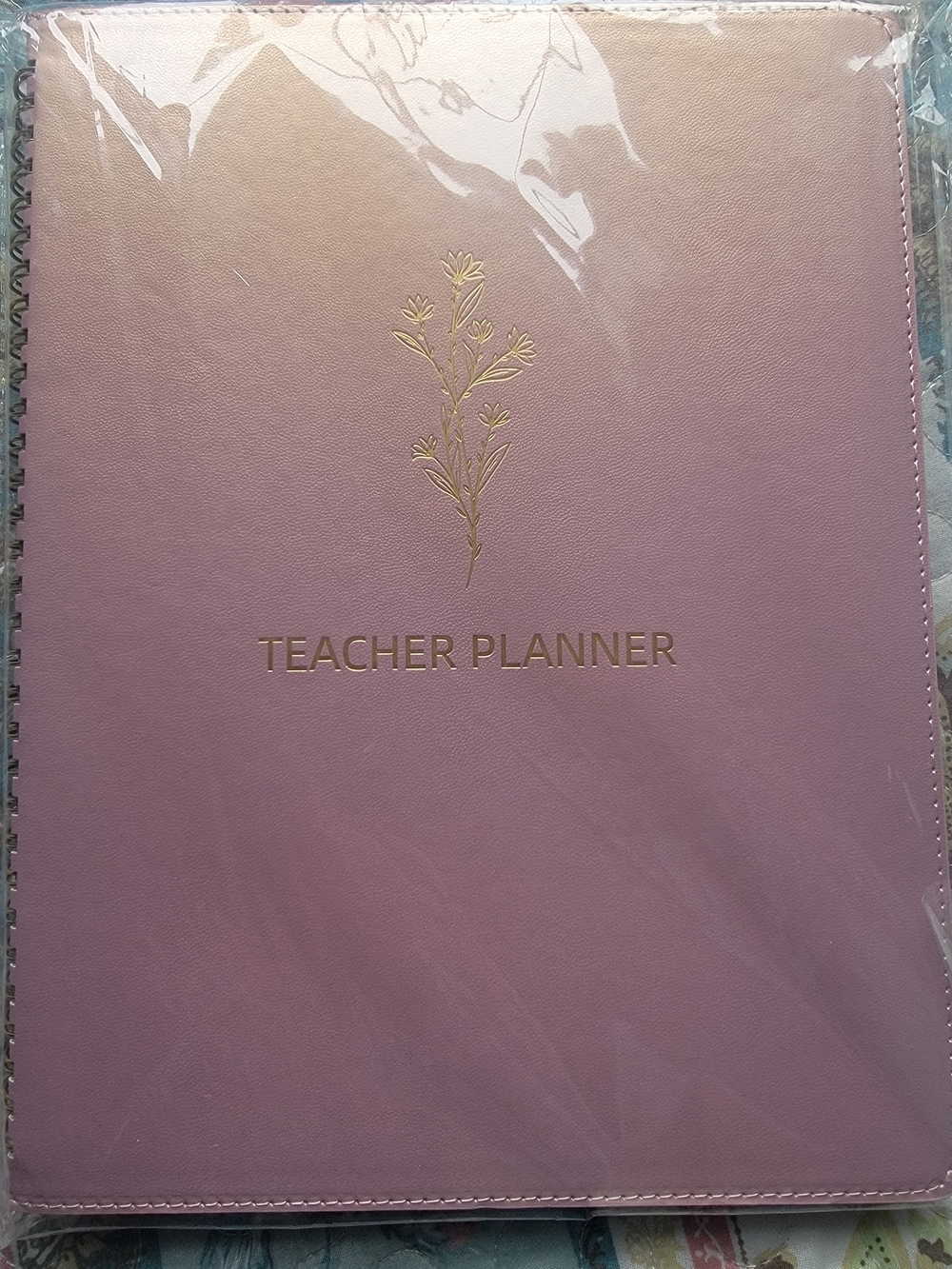 Elegant Pink Teacher Planner with Gold Detail